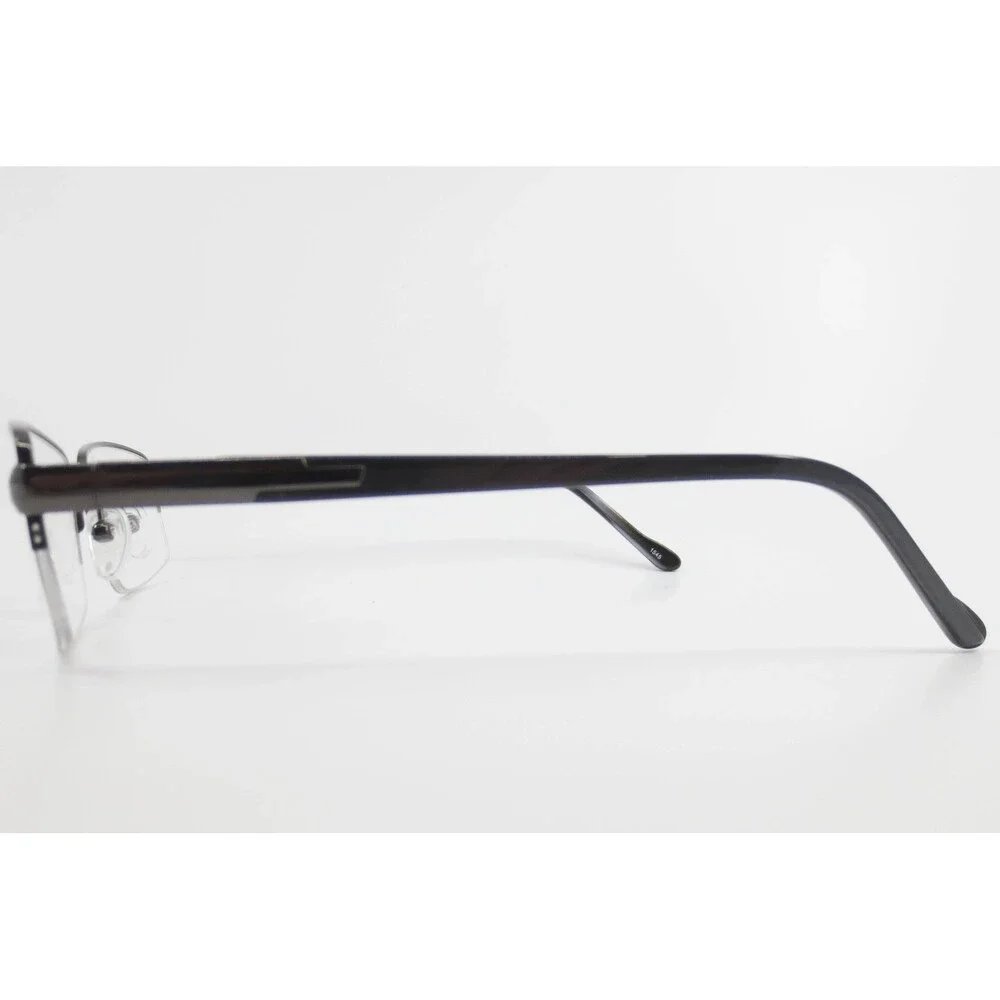 Tempo MR 2001 GM Eyeglasses Gunmetal Semi Rimless Rectangular Frames 55-18-145